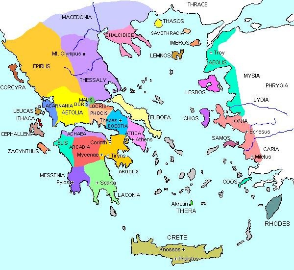 Карта греческих окрестностей